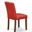 Chaises de salle à manger Abbott Parsons - Chaises rembourrées en similicuir rouge Firebrick, ensemble de 2, acajou-1224577598-1224577733