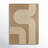 The Novogratz Canvas Textured Abstract Living Room Framed Wall Art with Tan Ribbed Curve Shapes