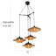 Luminaire suspendu en grappe naturel à 4 lumières Cascade