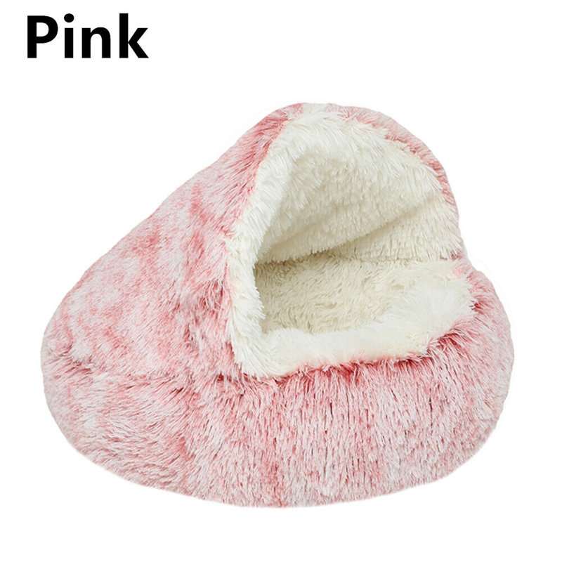 Lit pour chien Dulaire, Petit (H 14 po x l 19,6 po x P 19,6 po), Rose