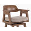 Upholstered Counter Stool with Solid Wood Frame-1345376004-1345376005