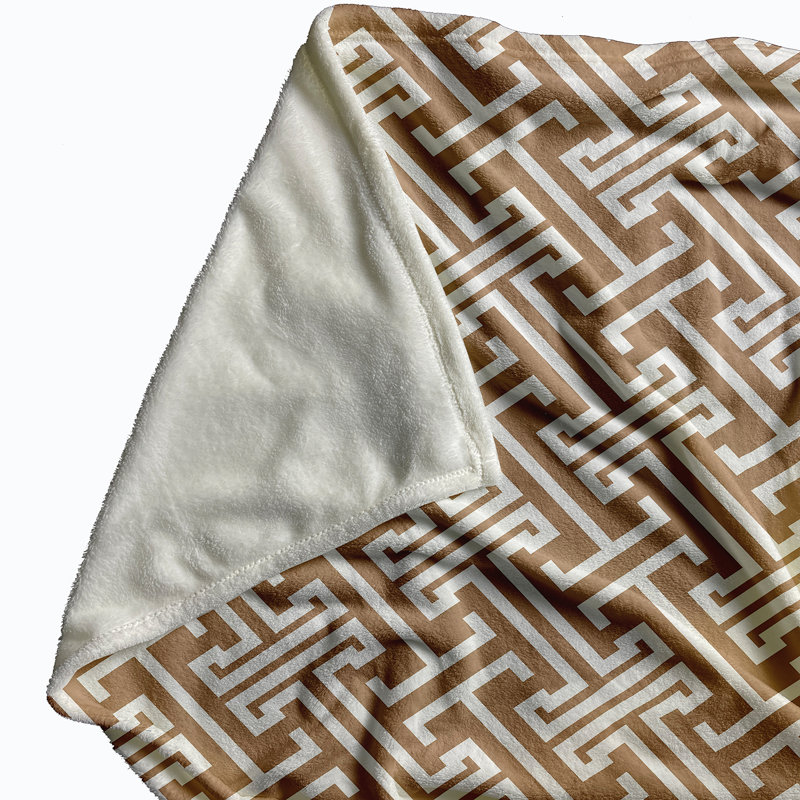 Nautical Nights Throw Blanket, 60" L x 50" W x 0.5" D, Beige/Taupe