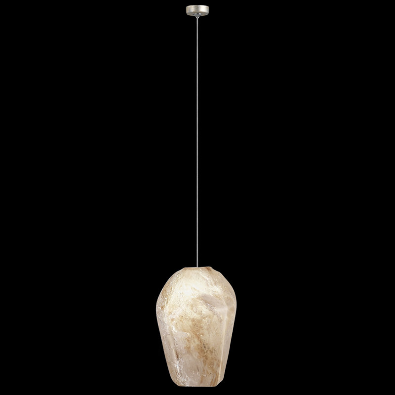 Mini Quartz Glass & Gold LED Pendant Light