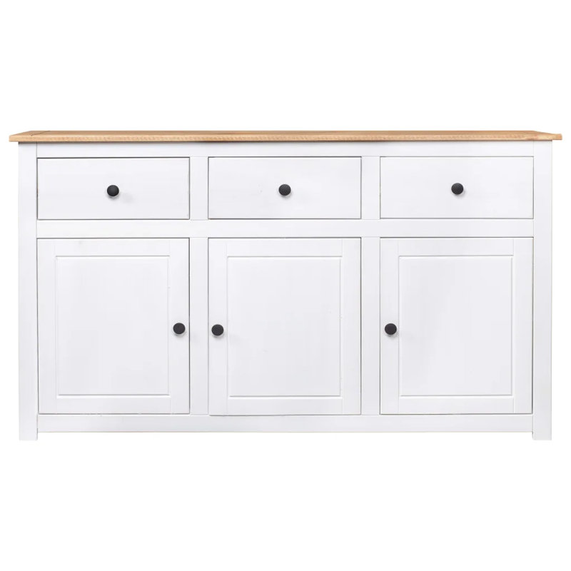 Marrero 135cm Solid Wood Sideboard, White