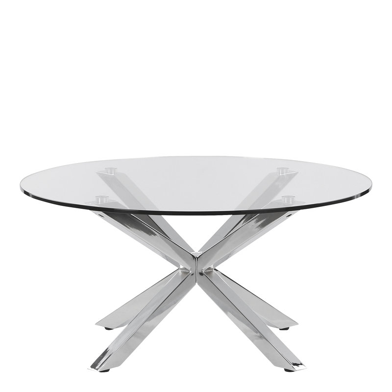 Adda Cross Legs Coffee Table, Chrome