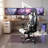 White High-Back Ergonomic Chair, Genuine Leather, With Headrest And Lumbar Support, Adjustable And Swivel, Suitable For Office/Gaming/Administrative Settings.