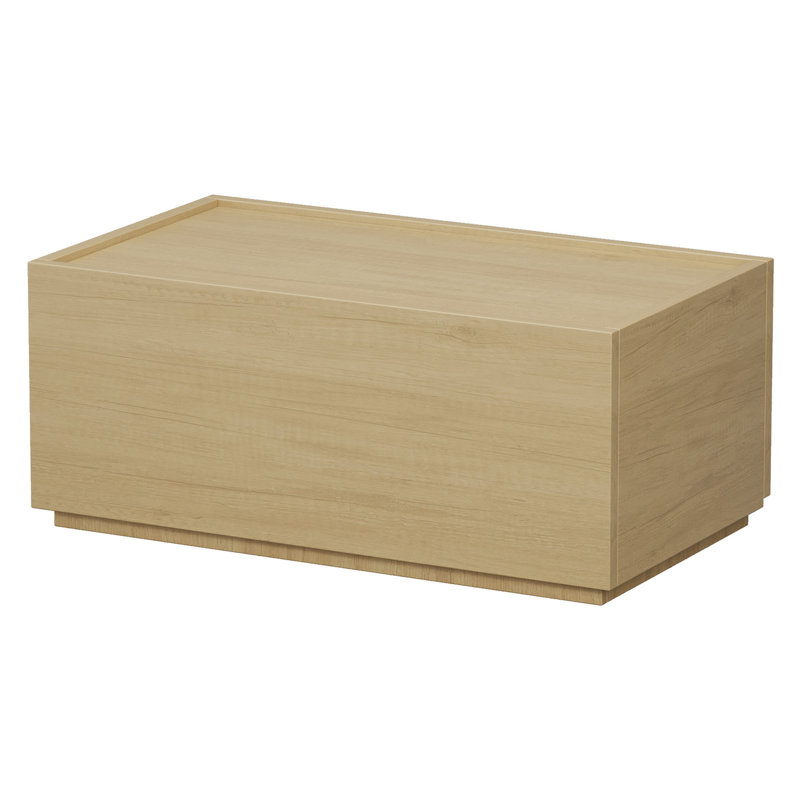 Table de chevet empilable, H 11 po x l 26 po x P 15 po, Bois naturel