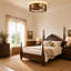 Ventilateur de plafond encastré en bois 20 po avec lumière et télécommande
