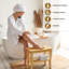 Banc de douche et tabouret en bambou imperméable - Banc de douche en bois avec tablette de rangement pour douche intérieure (naturel naturel)