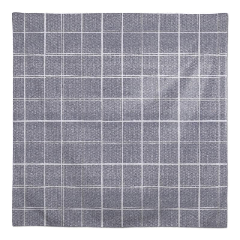 Linen With Plaid Yellow 2 Tablecloth, Blue