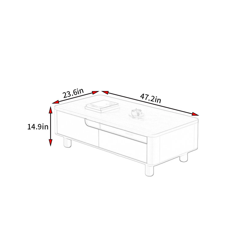 Table basse moderne de style crème