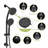 Multi Function Dual Shower Head - Shower System With 4.7" Rain Showerhead, 7-Function Hand Shower, Adjustable Slide Bar-114230225