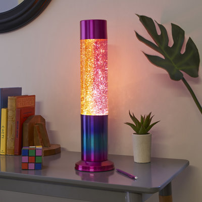 Rainbow Glitter Lamp