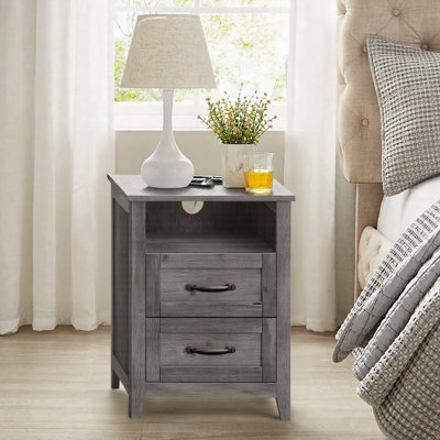Allenside 18" W Nightstand With Charging Station
