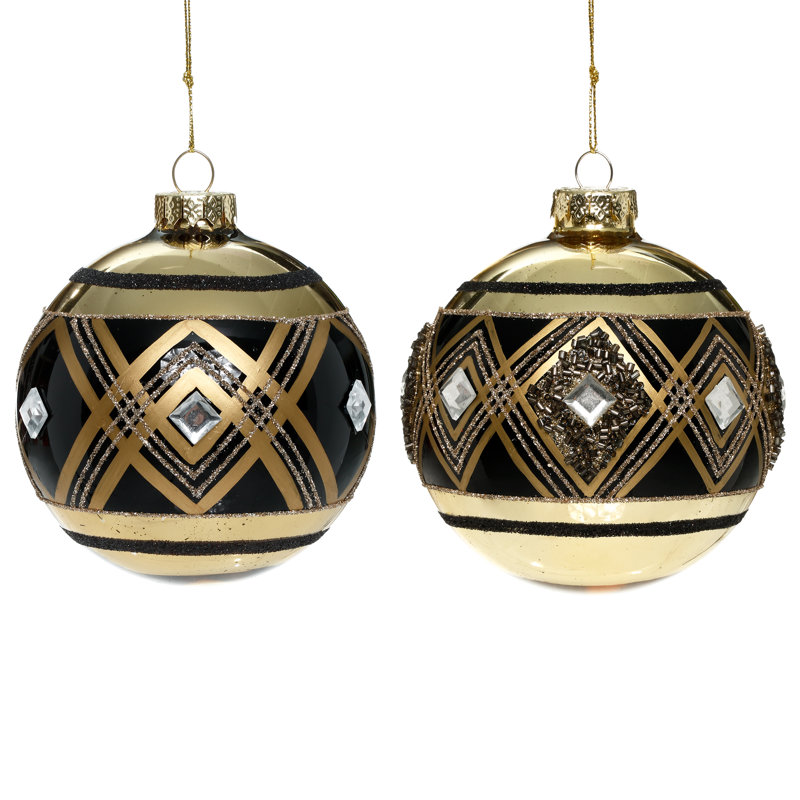 Geometric Jeweled Ornament, 4 Inches