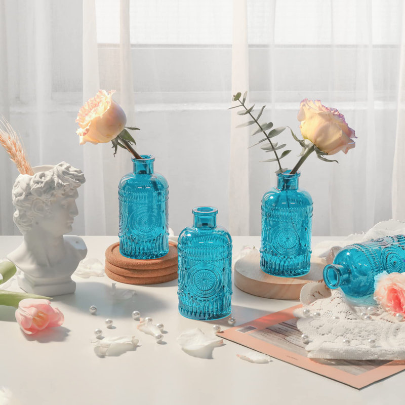 Cezmi Glass Table Vase, Blue