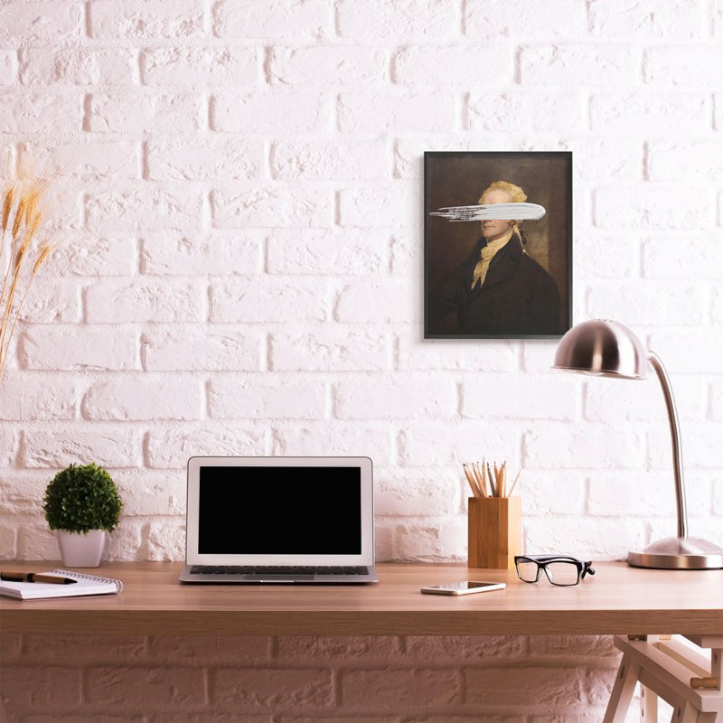«Paint Censored Hamilton Portrait Classical Design» par Jennifer Goldberger, reproduction d'art graphique sur bois