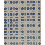 Geometric Area Rug in Beige/Blue