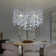 10-Light 30" Dimmable Tree Branches Crystal Linear Chandelier