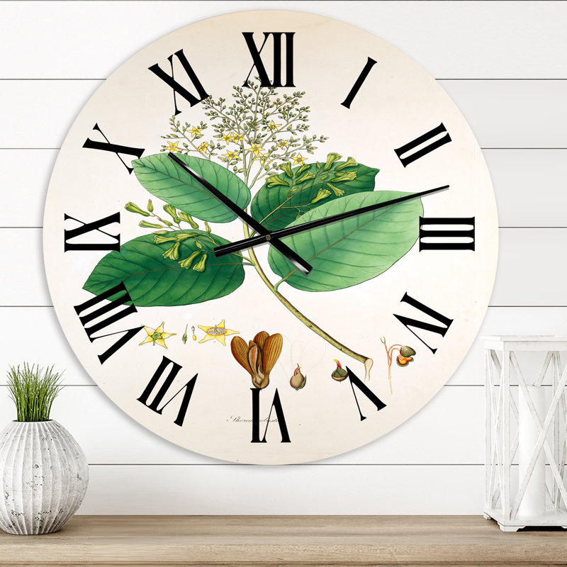 Vintage Botanicals III - Horloge murale de ferme, Petit