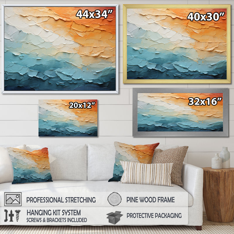 " Clouds Whispering Clouds Collage I ", Natural Floater Framed, 34" H x 44" W x 1.5" D