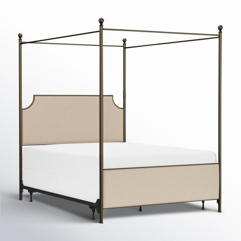 Aasif Upholstered Metal Canopy Bed