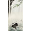 2JP6339 Japanese Wagtail At Waterfall by Ohara Koson - Wrapped Canvas Art Prints-1756899061