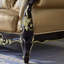 Fauteuil en cuir véritable capitonné European Luxury Villa