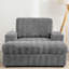 Canapé simple surdimensionné de 42 po, fauteuil en fausse fourrure de lapin avec porte-gobelets, méridienne rembourrée avec repose-pieds avec rangement et accoudoirs, canapé-lit avec siège profond pour le salon, appartement