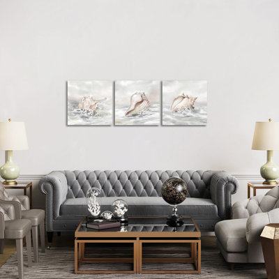 «Washed Ashore Triptych», ensemble d'art mural sur toile tendue (ensemble de 3)