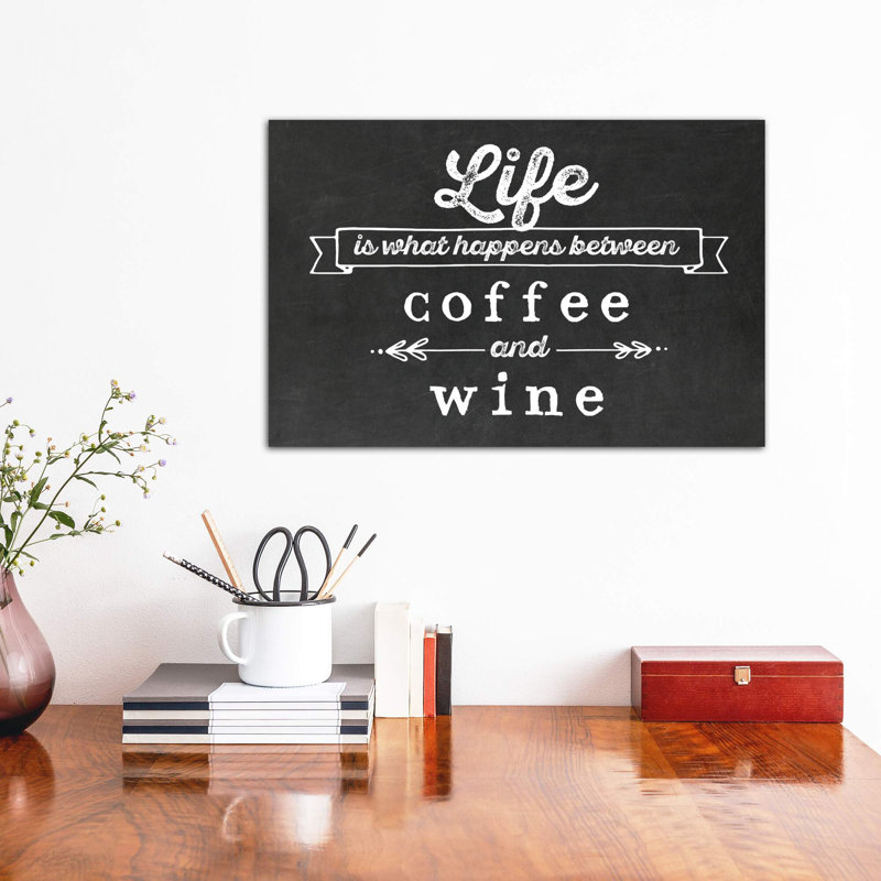 Coffee & Wine by Amanda Murray - Print on Canvas, Wrapped Canvas, 66.04 cm H x 45.72 cm W x 1.91 cm D