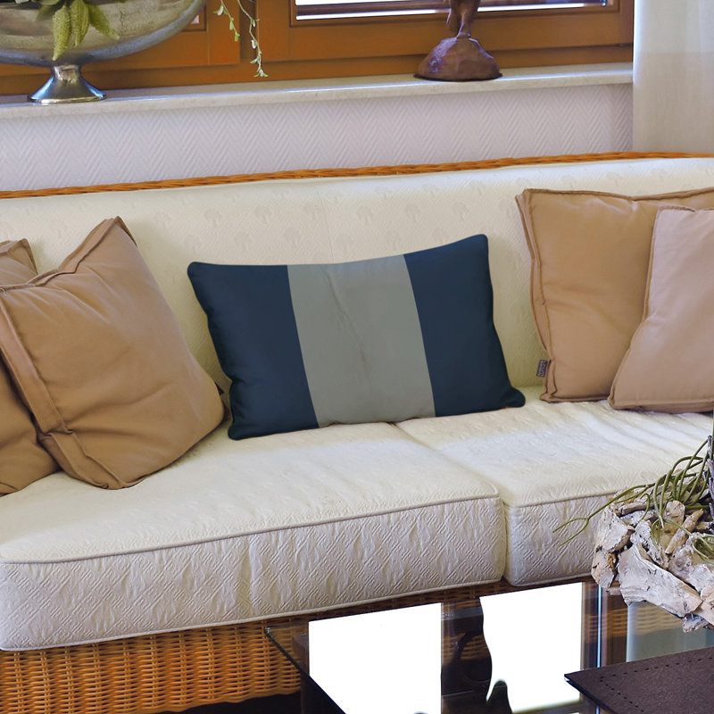 Housse de coussin lombaire Atlanta, Dallas, Bleu / Gris pâle