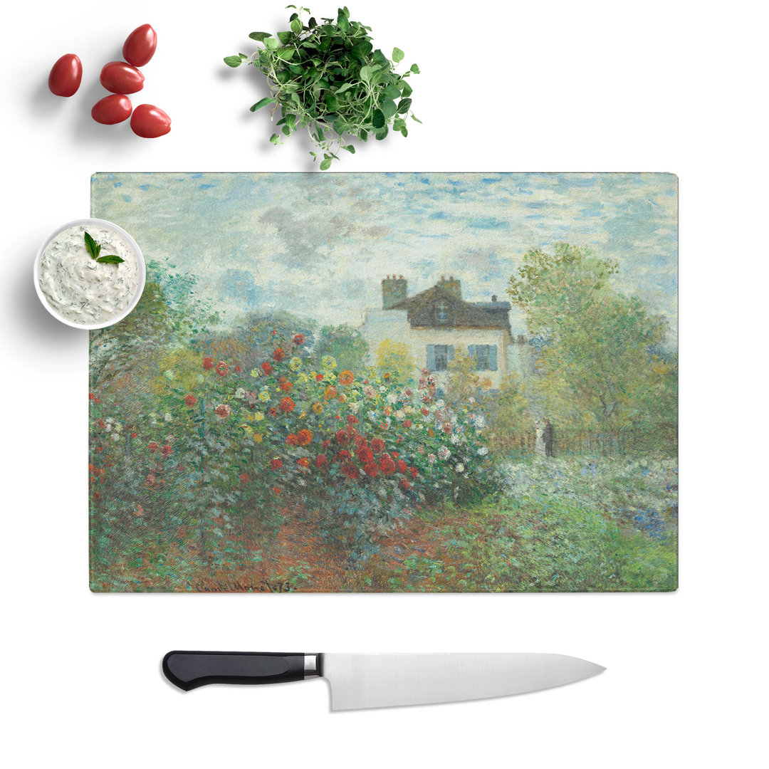 Garden in Argenteuil by Claude Monet Chopping Board