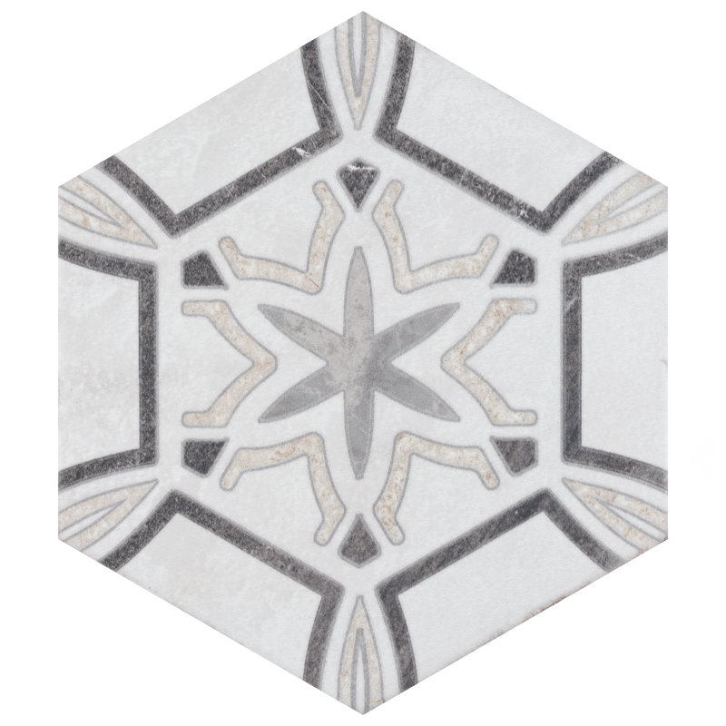 Mazzo 9" x 10" Porcelain Patterned Wall & Floor Tile
