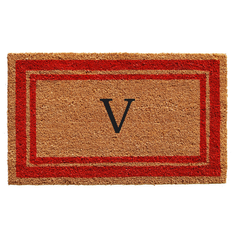 Tapis d'entrée antidérapant Stortz, Rouge / Brun, V, Rectangle 2 pi x 3 pi
