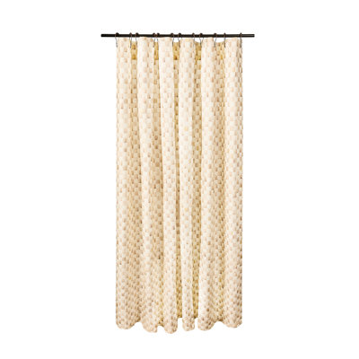 Mocha Check Shower Curtain
