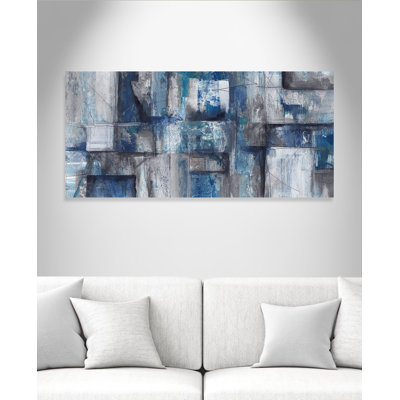 Patchwork abstrait III - peinture sur toile sans cadre