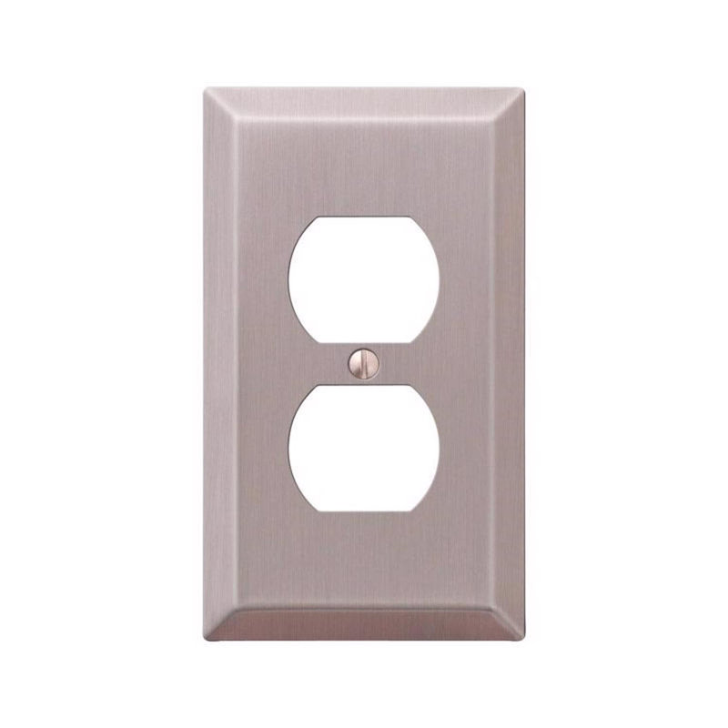 Plaque murale en métal 1 lot Amerelle Tindal, H 4,94 po x l 2,88 po x P 0,3 po, Nickel brossé