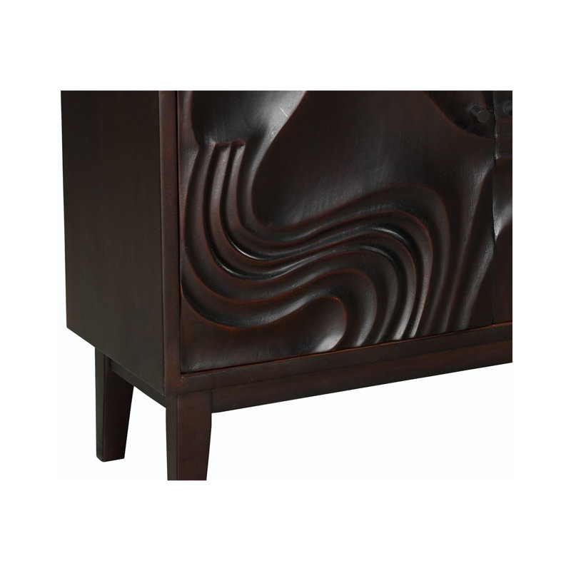 Buffet en bois massif sculpté 4 portes
