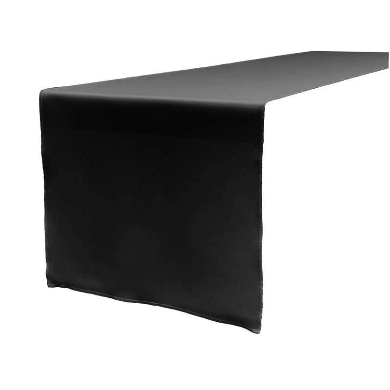 Fisher Solid Color Table Runner, Black