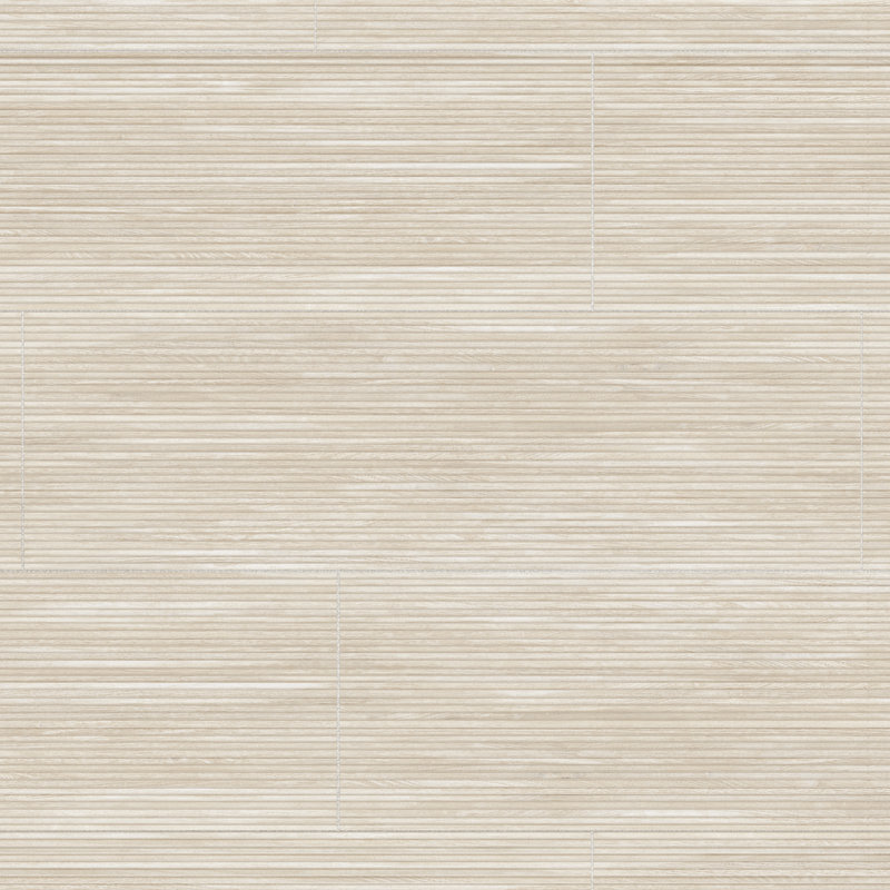 Larchwood 15-3/4"x47-1/4" Fluted Ceramic Wall Tile, Beige