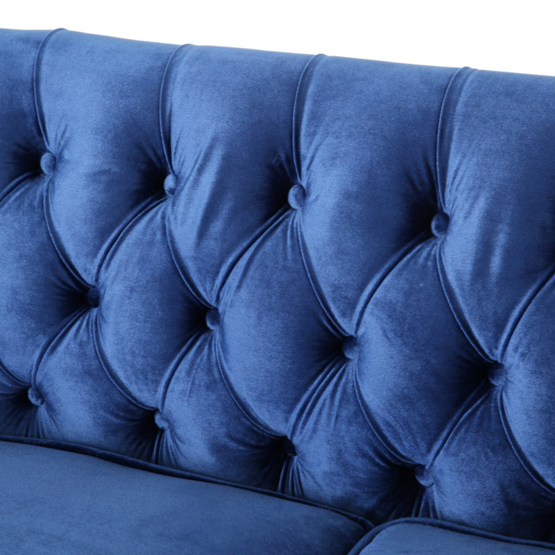 Causeuse Kokesh, Velours bleu