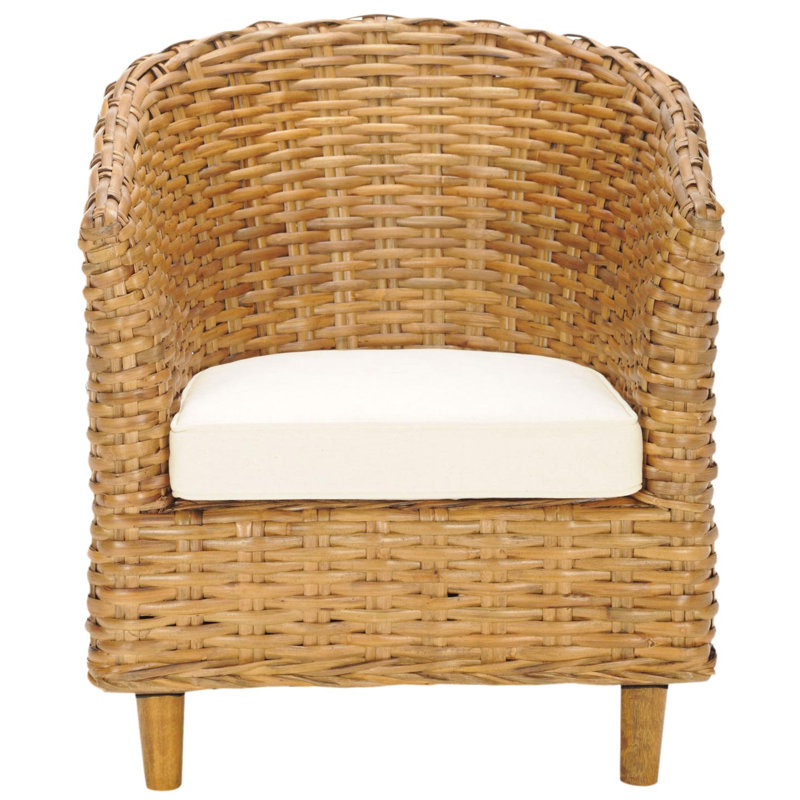 Nikkie 30"W Barrel Chair, Yellow 