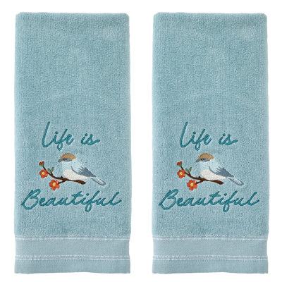 BEAUTIFUL EMBELLISHED HAND-AQUA