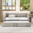 Twin Wood Upholstered daybed with Twin Trundle-337246200