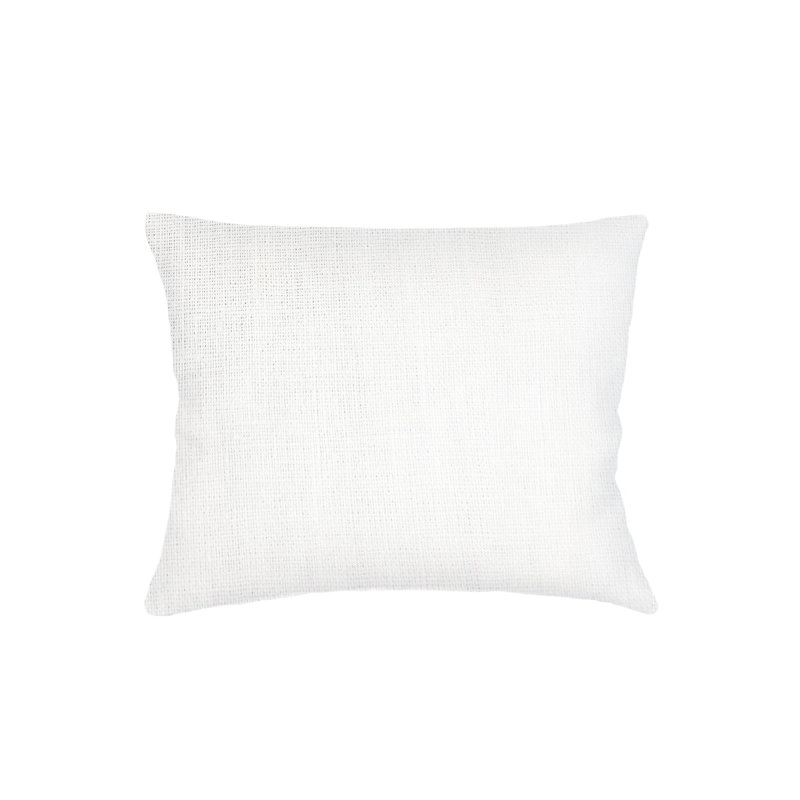Oreiller en lin So So So, H 28 po x l 36 po, Blanc / Blanc, Housse de coussin seulement - sans coussin