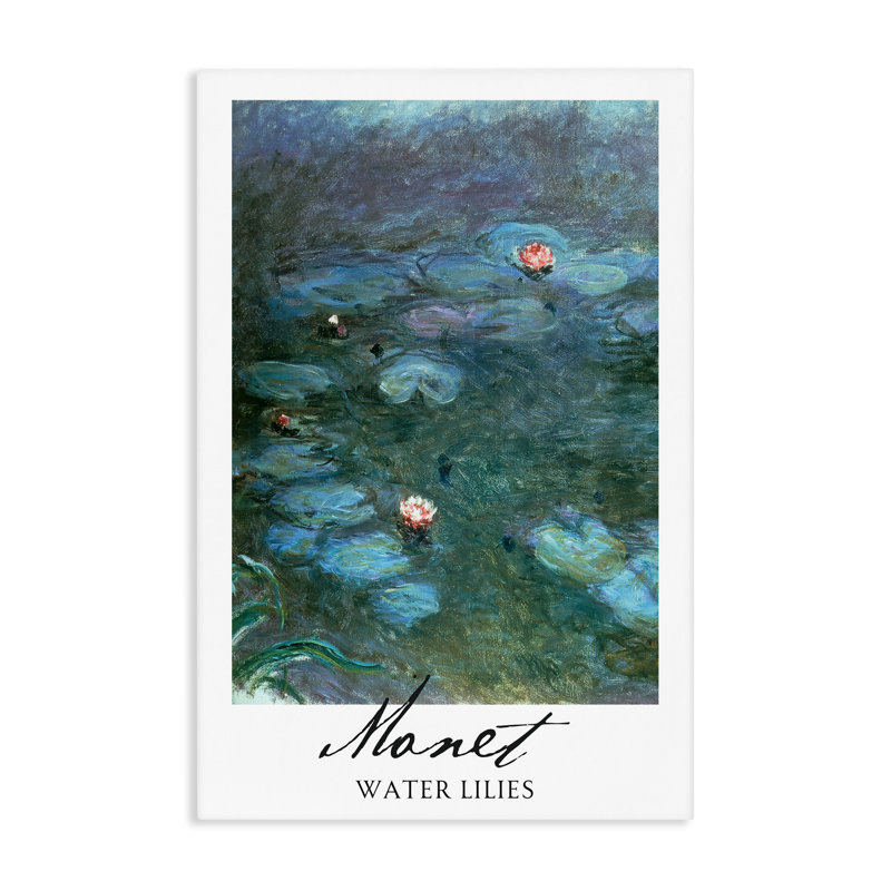 Toile de nénuphars Monet, design par Vintage Hustle, H 30 po x l 20 po