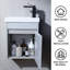 Ensemble de mini meuble-lavabo mural 16 po gris