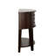 Console transitionnelle avec tiroirs et table de rangement Cappuccino