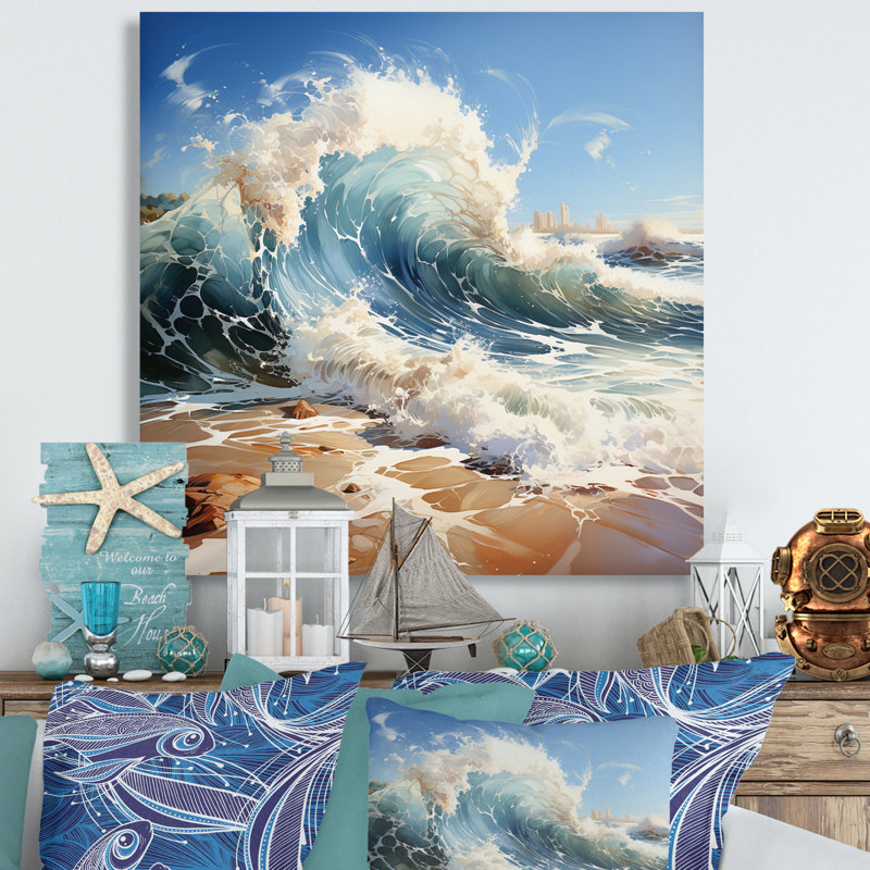 Photo de plage Coastal Symphony V, Toile tendue, H 24 po x l 24 po x P 1 po